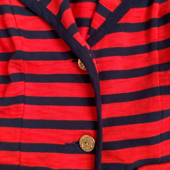 CAbi Au Revoir Nautical Striped Topper Blazer Size Small #224… - Picture 8 of 8